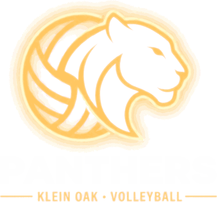 Klein Oak Volleyball panther and volleyball logo